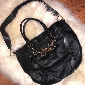 Gucci black leather handbag